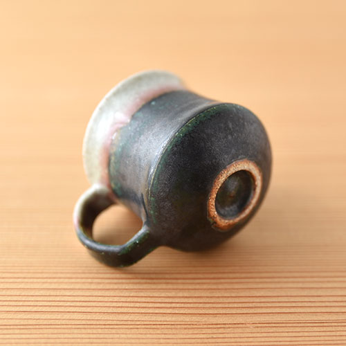 緑紅 デミタスカップ&ソーサー／亀井 紀子(陶工房 もちの木)