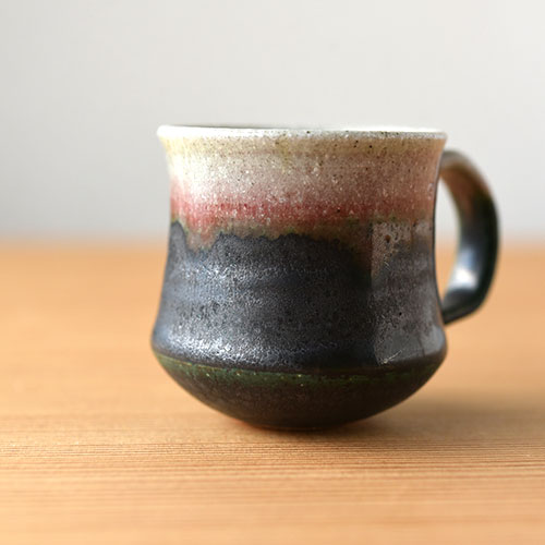 緑紅 デミタスカップ＆ソーサー【陶器】／亀井 紀子(陶工房 もちの木