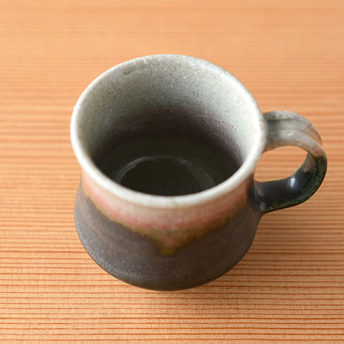 緑紅 デミタスカップ&ソーサー／亀井 紀子(陶工房 もちの木)