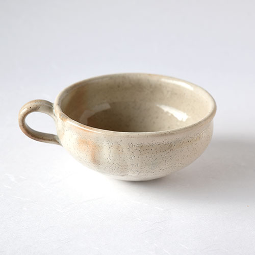 朱粉引き スープカップ【陶器】／亀井 紀子(陶工房 もちの木)