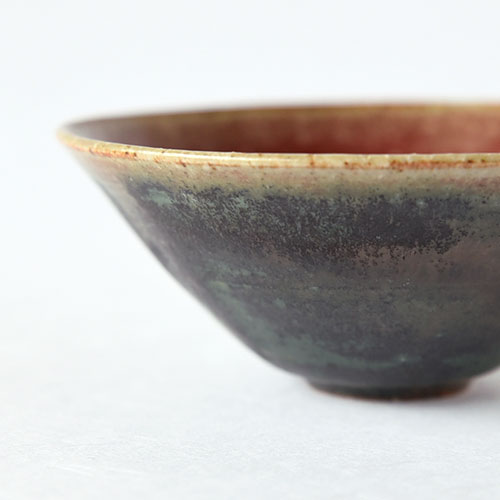 緑紅 猪口(広口)【陶器】／亀井 紀子(陶工房 もちの木)｜手しごと雑貨