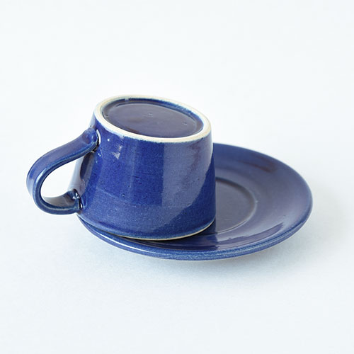 デミカップ&ソーサー【陶器・インディゴブルー】／森永 淳俊