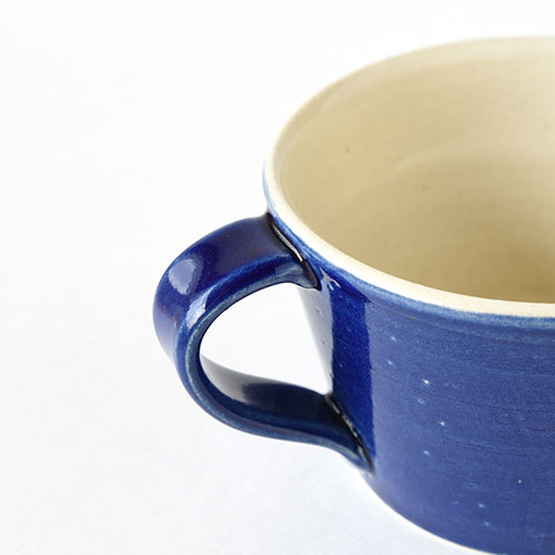 マグカップ【陶器・インディゴブルー】／森永 淳俊