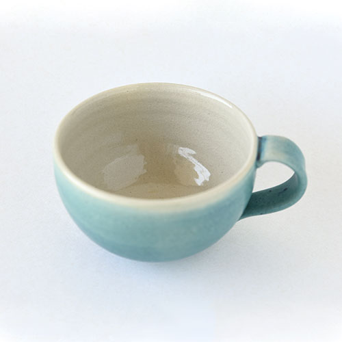 スープボウル【陶器・ターコイズ】／森永 淳俊