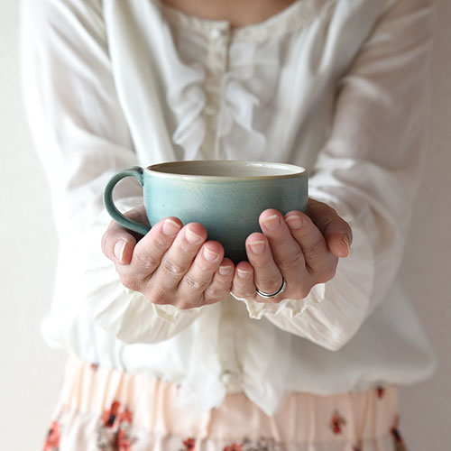 スープボウル【陶器・ターコイズ】／森永 淳俊