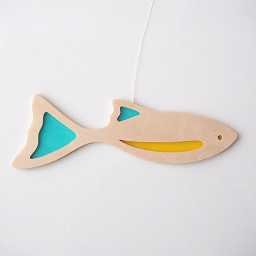 木製モビール 宙を泳ぐ魚(タツノオトシゴ)/おとぎ屋