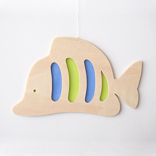 木製モビール・宙を泳ぐ魚【タツノオトシゴ】／ おとぎ屋｜手