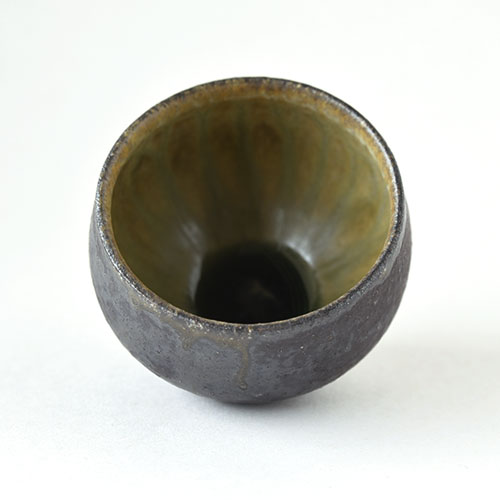 灰釉 ほっこり湯呑・小【陶器】／十河 隆史(T-POTTERY)