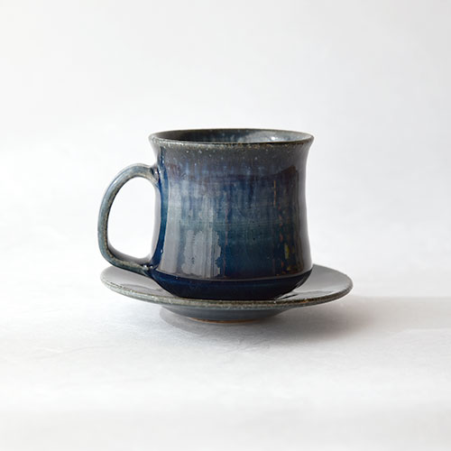 青彩 デミタスカップ&ソーサー／亀井 紀子(陶工房 もちの木)