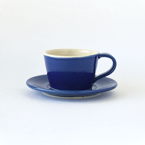デミカップ&ソーサー【陶器・インディゴブルー】／森永 淳俊