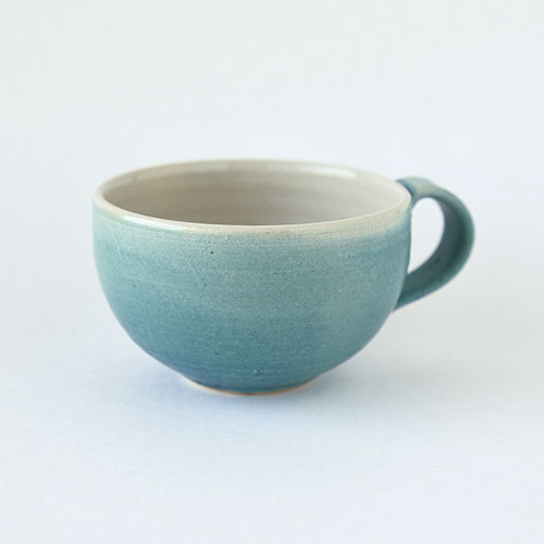 スープボウル【陶器・ターコイズ】／森永 淳俊
