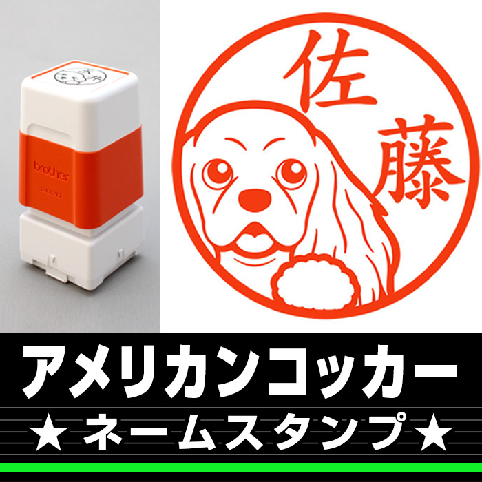 ネームスタンプ　Aコッカー