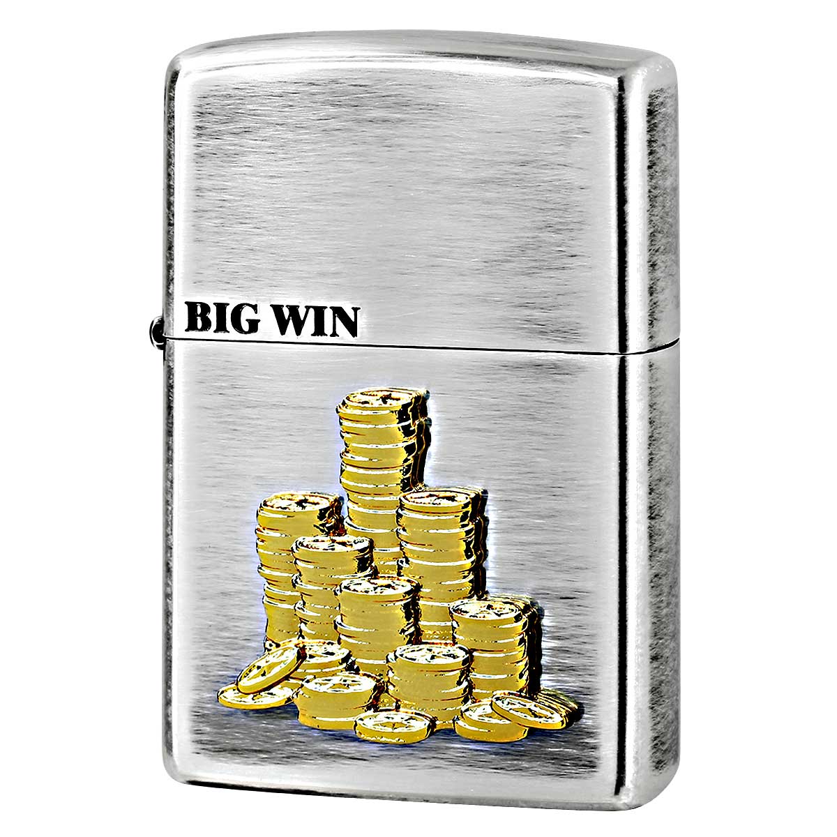Zippo ジッポー ビッグウィン 大勝利 コインの山 メタル BIG WIN Metal 銀いぶし 63490198