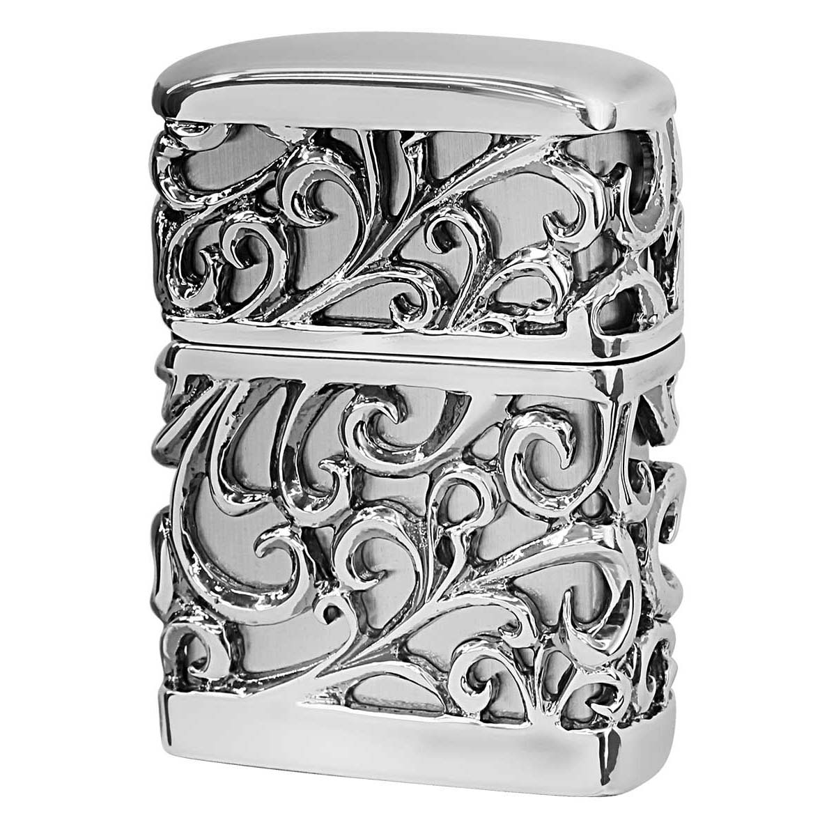 Zippo ジッポー アラベスク 唐草 メタル ジャケット 銀メッキイブシ Metal Jacket ARABESQUE 2SIMJ-DEVIL20