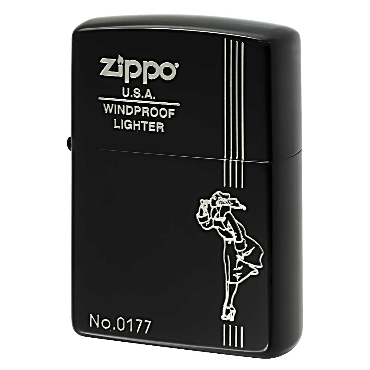 Zippo ジッポー ウインディ ガール クラッシック Windy Girl ブラックマット シリアル番号 MBKS_WI