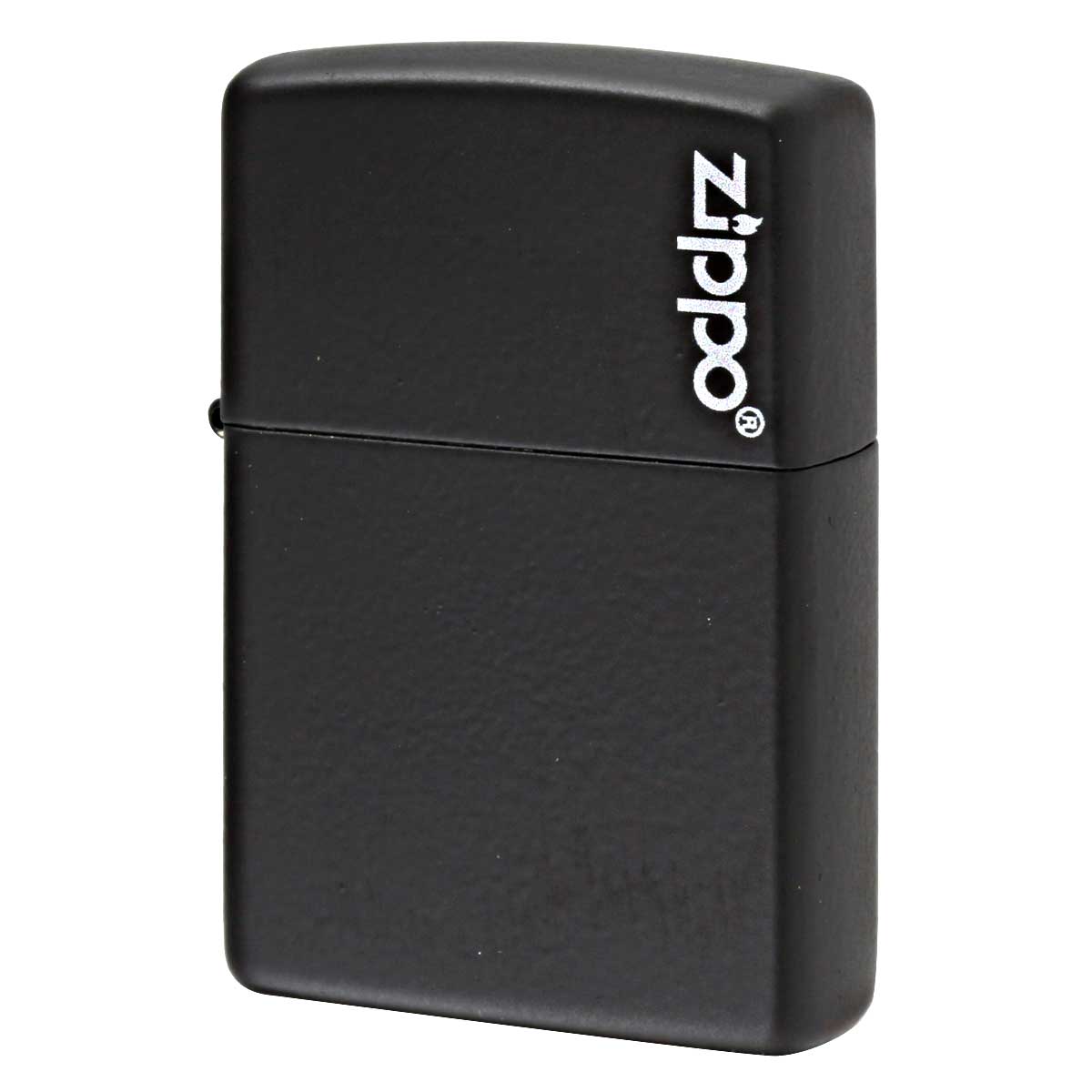 Zippo ジッポー ブラック マット ジッポ ロゴ Black Matte Zippo Logo 218ZL メール便可
