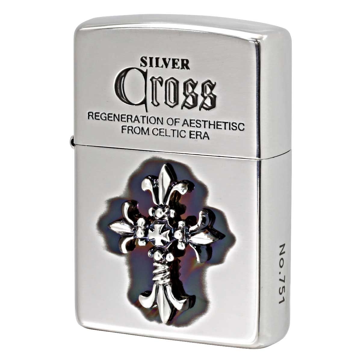 Zippo ジッポー クロス 十字架 メタル 純銀メタル いぶし仕上げ Cross Metal CRS-M メール便可