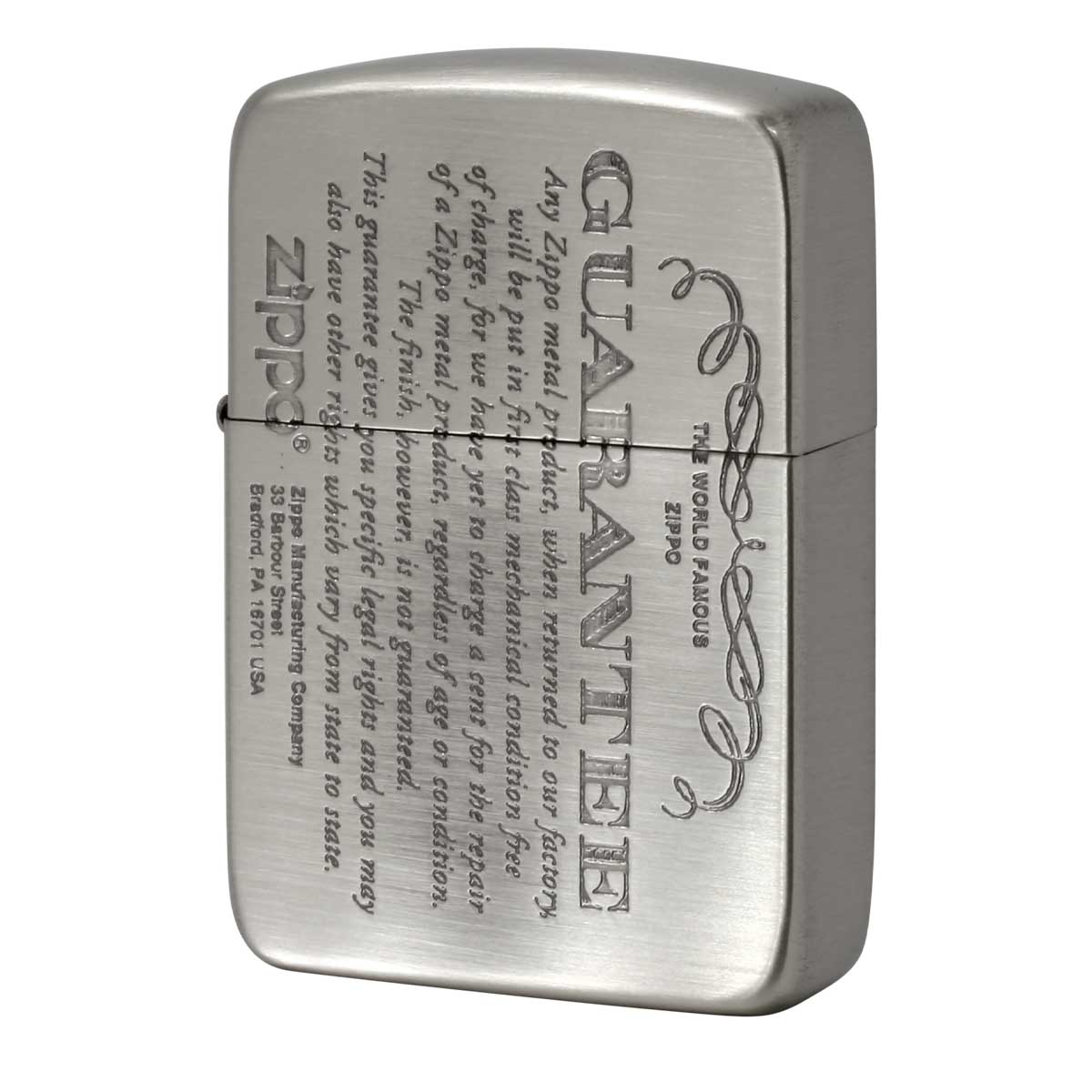 Zippo ジッポー 1941レプリカ ギャランティー柄 保証書 シルバー GUARANTEE No.1941 41GRT-NI