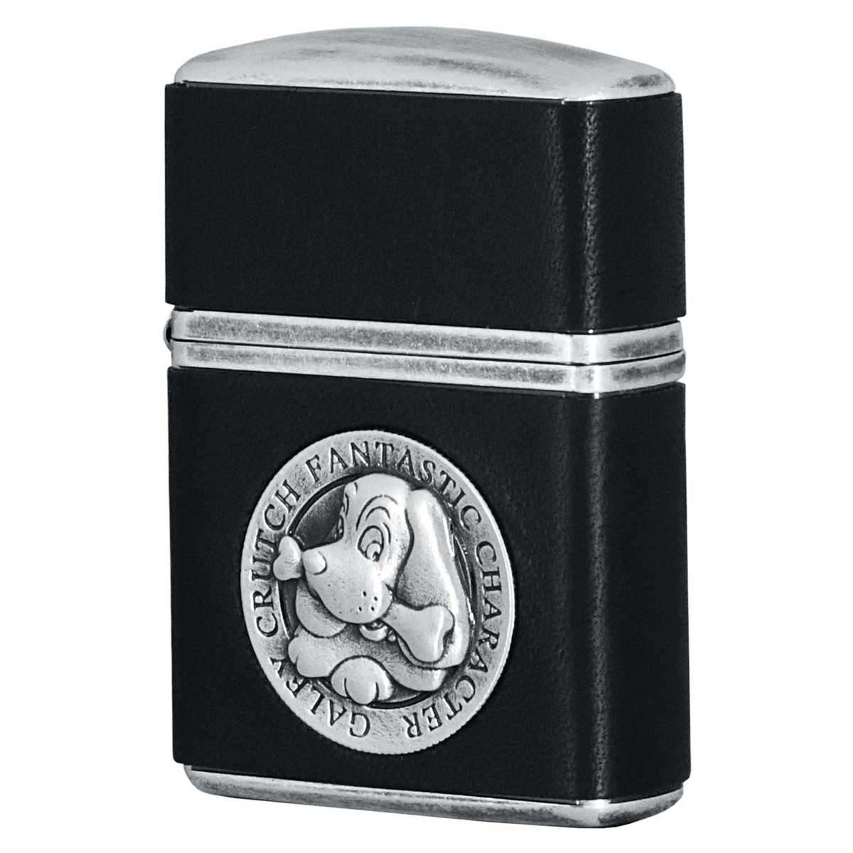 Zippo ジッポー アーマー ガルフィー レザーメタル エンブレム ブラック ARMOR GALFY 162 Leather Metal Emblem Black G162-BK
