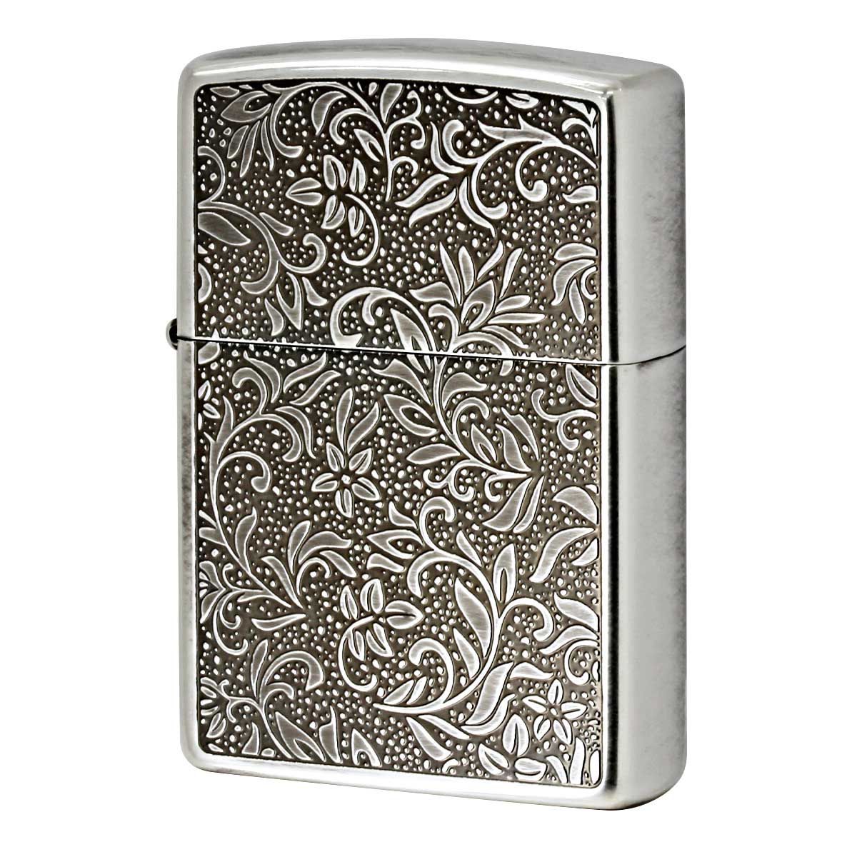 Zippo ジッポー アラベスク柄 両面 唐草 銀イブシ NK-KA メール便可