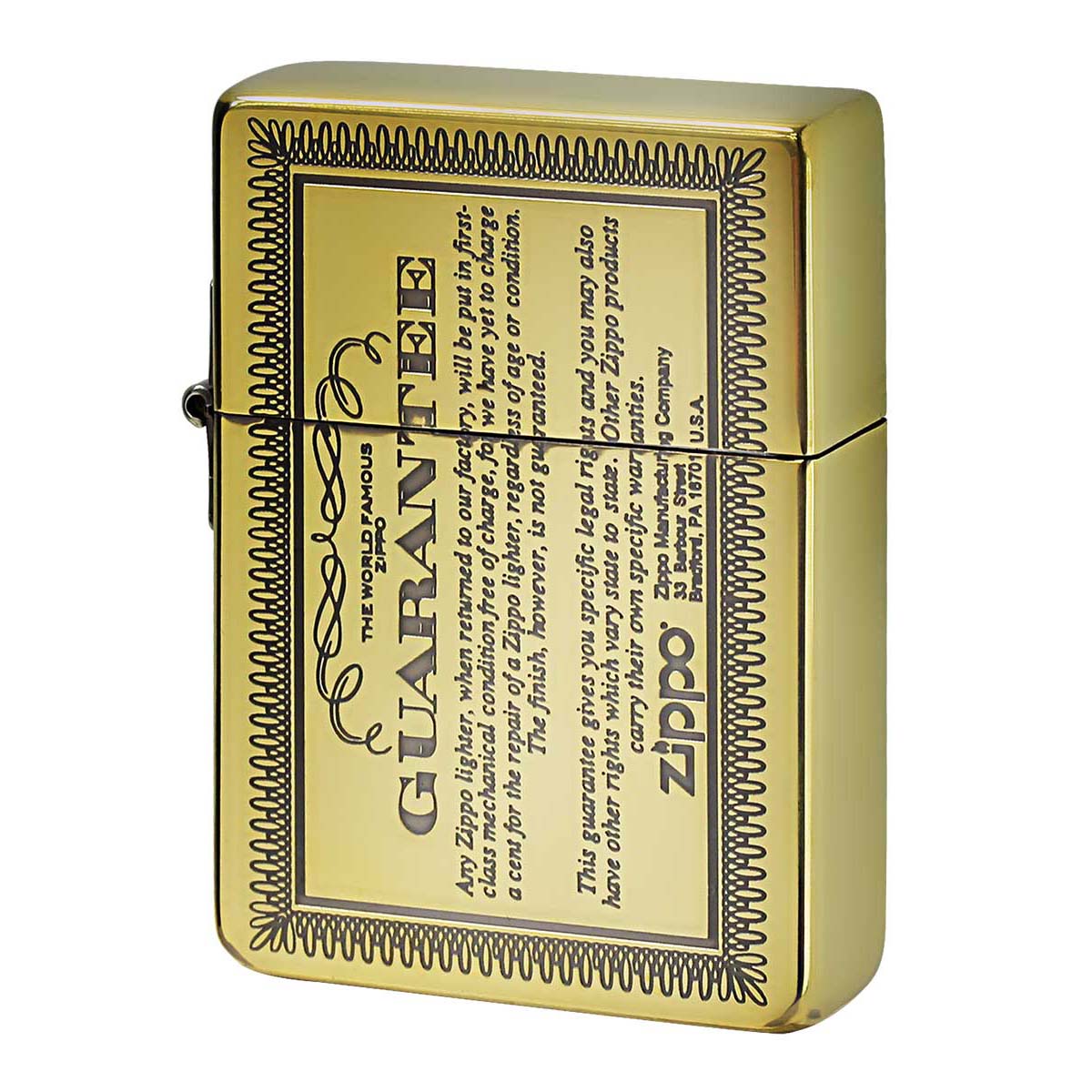 Zippo ジッポー 1935レプリカ ギャランティー柄 保証書 ブラス GUARANTEE No.1935 1201S664