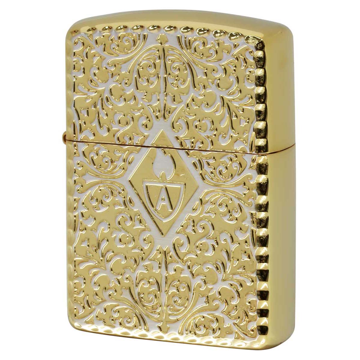 Zippo ジッポー アーマー アラベスク 唐草 コーナーリューター 両面加工 シルバー ゴールド ARMOR Arabesque 162 SG 1201S849