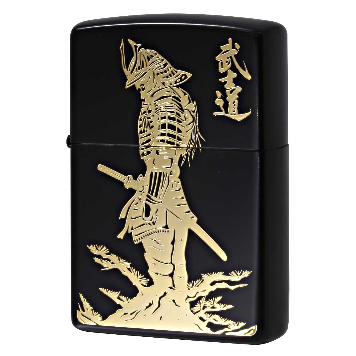 Zippo ジッポー 武士道 BUSHIDO 和柄  鎧 兜 ブラック 金差し 1201S901