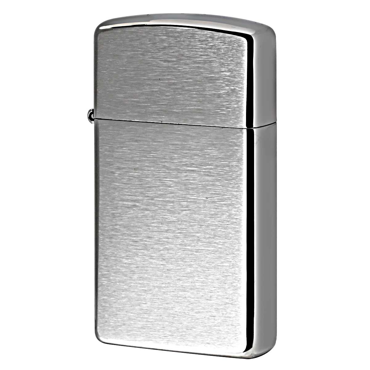 Zippo ジッポー スリム 無地 つや消し シルバー ブラッシュドクローム SLIM Brushed Chrome No.1600 メール便可