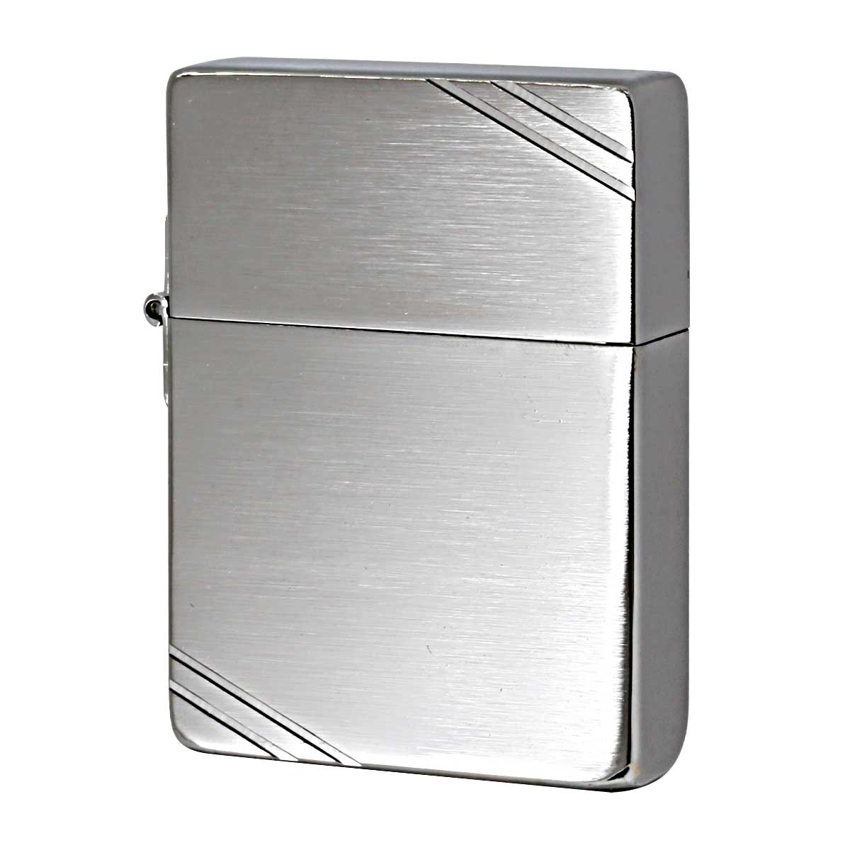 Zippo ジッポー 1935レプリカ 無地 シルバー つや消しブラッシュドクローム ダイアゴナルラン Brushed Chrome  No.1935 メール便可