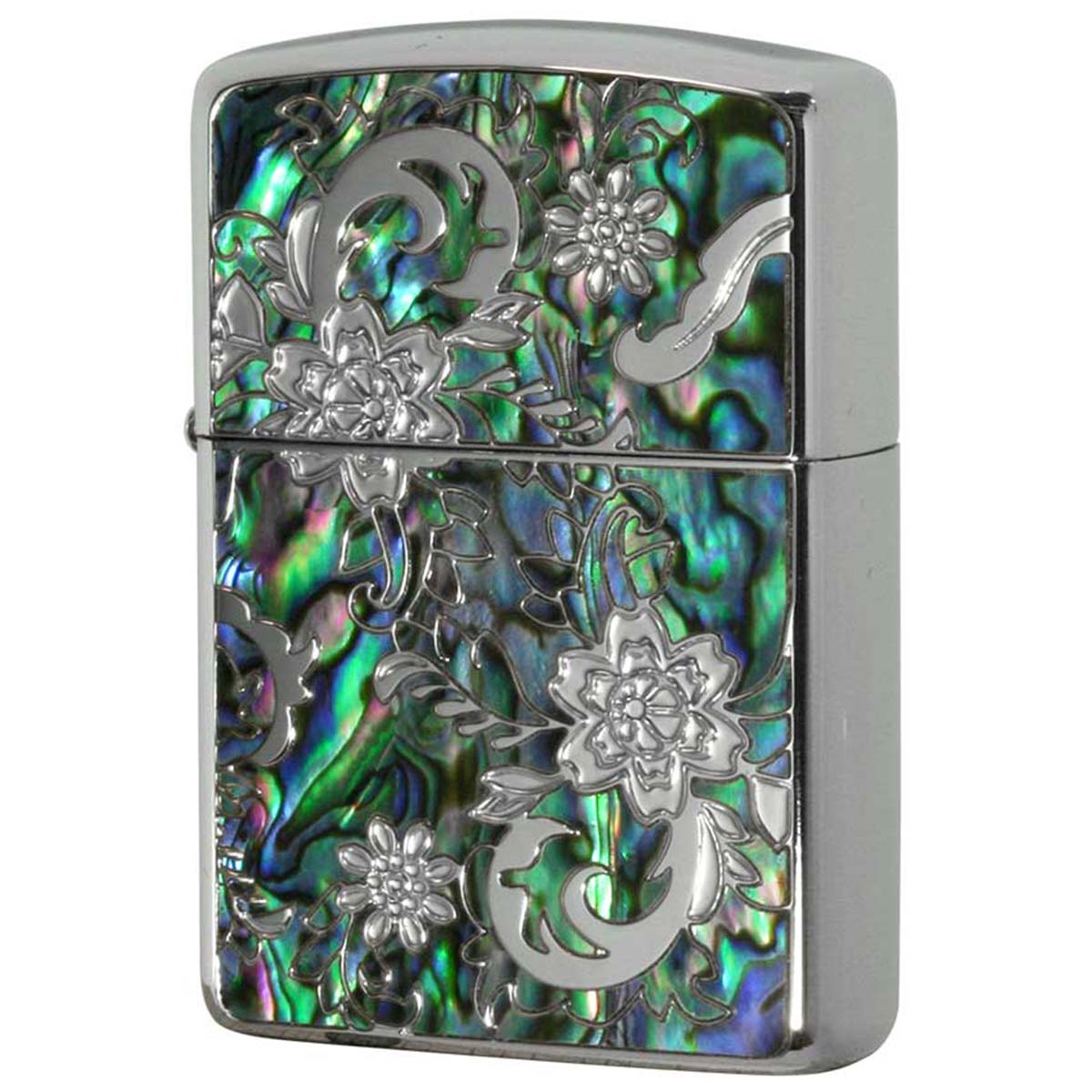 Zippo ジッポー 訳あり アーマー シェル モザイクシェル ARMOR Mosaic Shell Diano Silver B