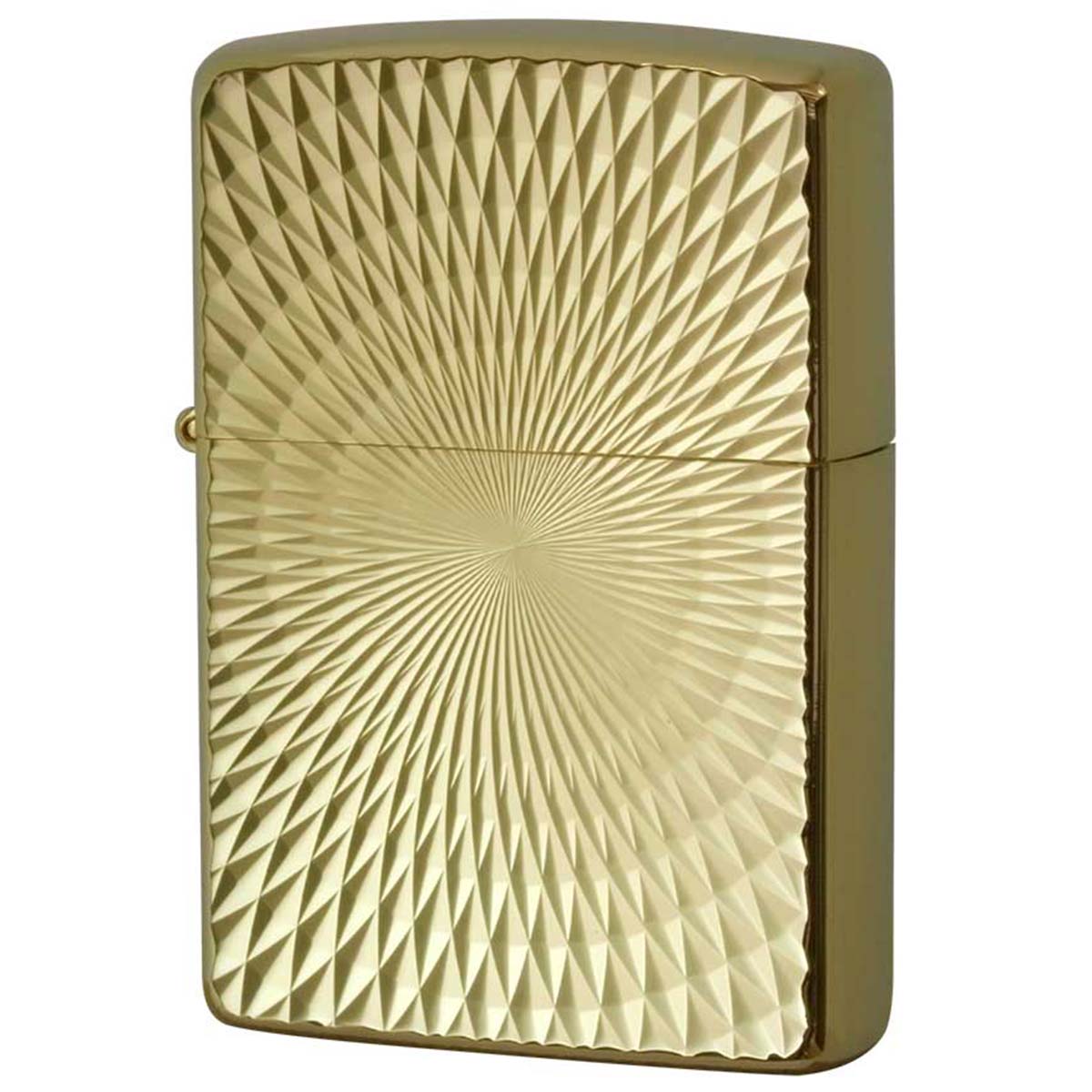 Zippo ジッポー ダイアモンドカット 金メッキ 両面加工 Diamond Cut ゴールドタンク B