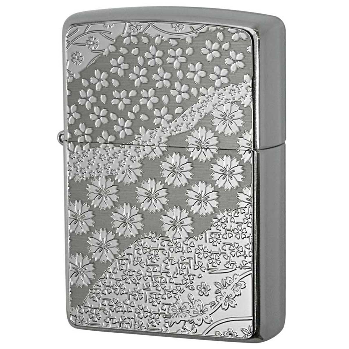 Zippo ジッポー 桜 さくら #200 メタルプレート ブラッシュドクローム 2MP-桜 メール便可
