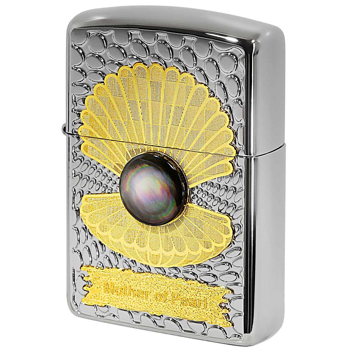 Zippo ジッポー アーマー 黒蝶貝 パール 3ピースメタル ARMOR Mother of Pearl BK
