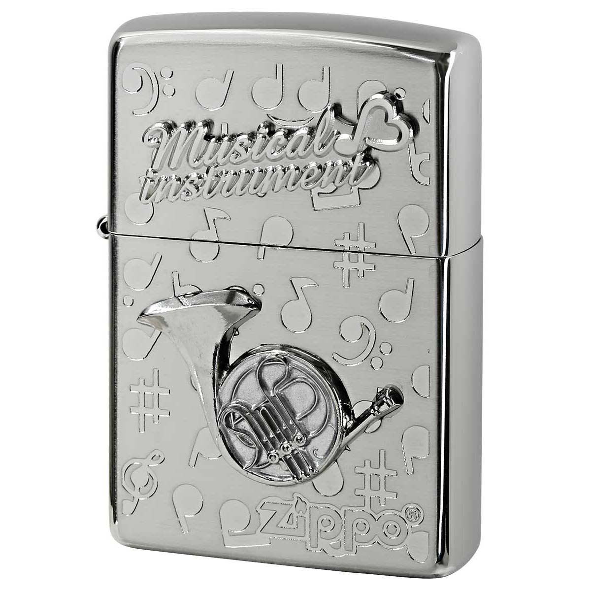 Zippo ジッポー ホルン 楽器 メタル Musical instrumet White Nickel SATIN WNS-ホルン