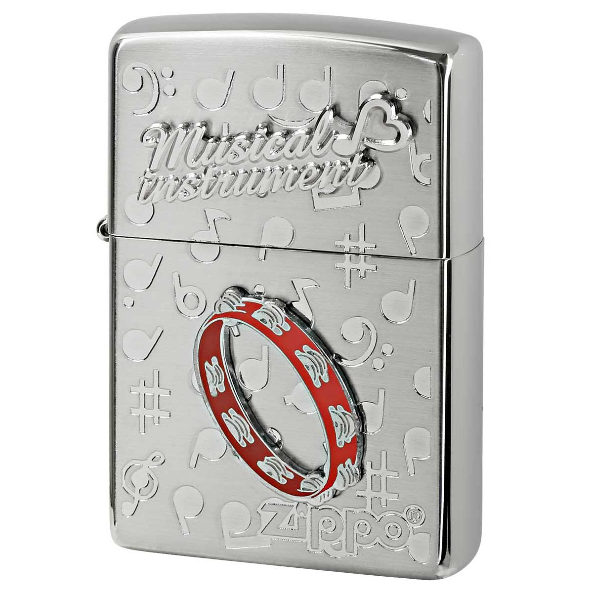 Zippo ジッポー タンバリン 楽器 メタル Musical instrumet White Nickel SATIN WNS-タンバリン