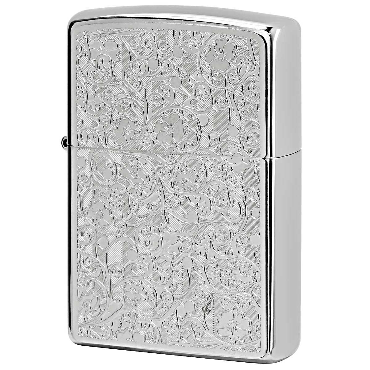 Zippo ジッポー アラベスク 唐草 #200 メタルプレート ブラッシュドクローム 2MP-アラベスクC SV メール便可