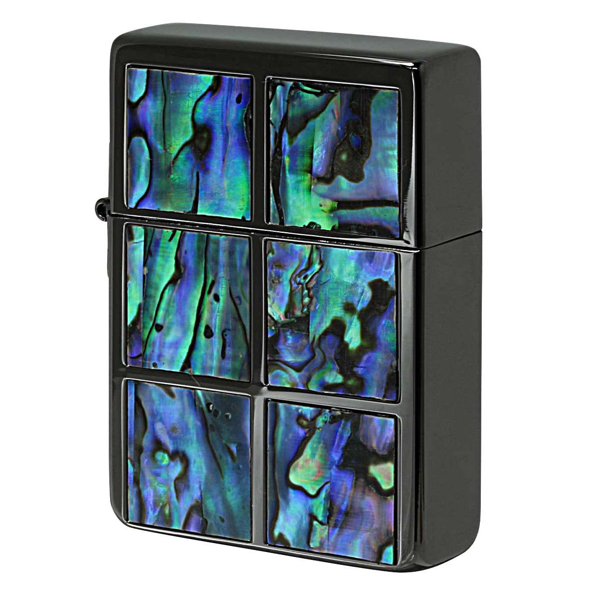Zippo ジッポー 1935レプリカ シェル 貝 インレイ 象嵌 スクエア 両面加工 ブラックニッケル Replica Square Shell NB