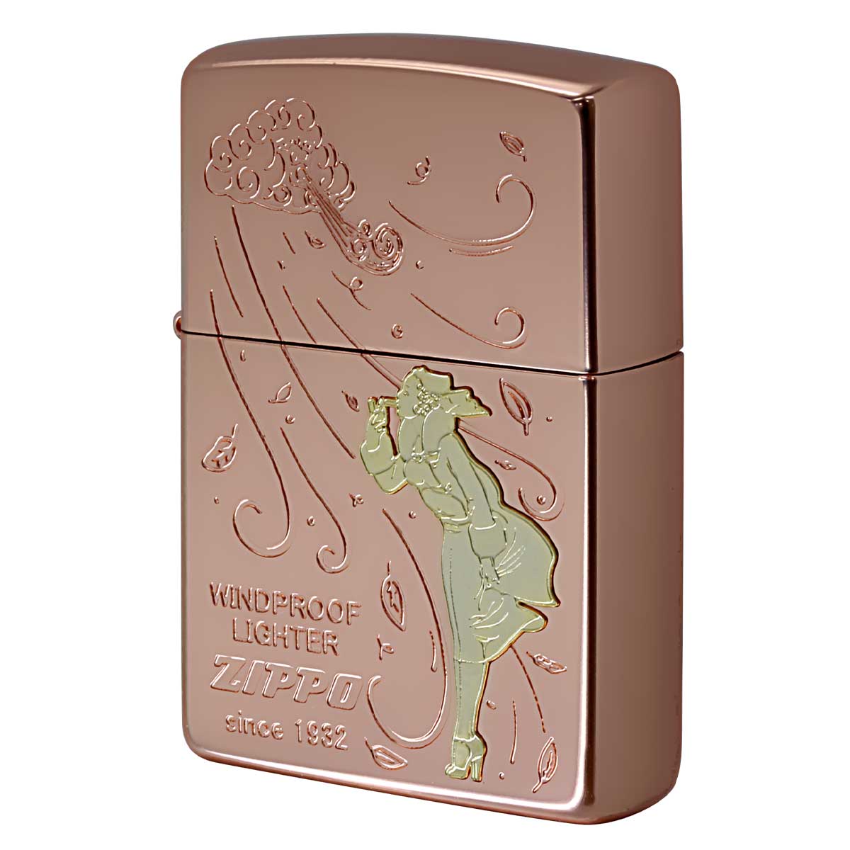 Zippo ジッポー Windy Wind ウインディ 風の中 ピンク Pk メール便可