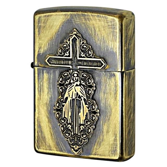 Zippo ジッポー マリア メタル クロス 十字架 ユーズド ブラス 63440298 メール便可