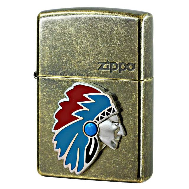 Zippo ジッポー ネイティブアメリカン メタル Native Americans Metal 真鍮バレル 63500298