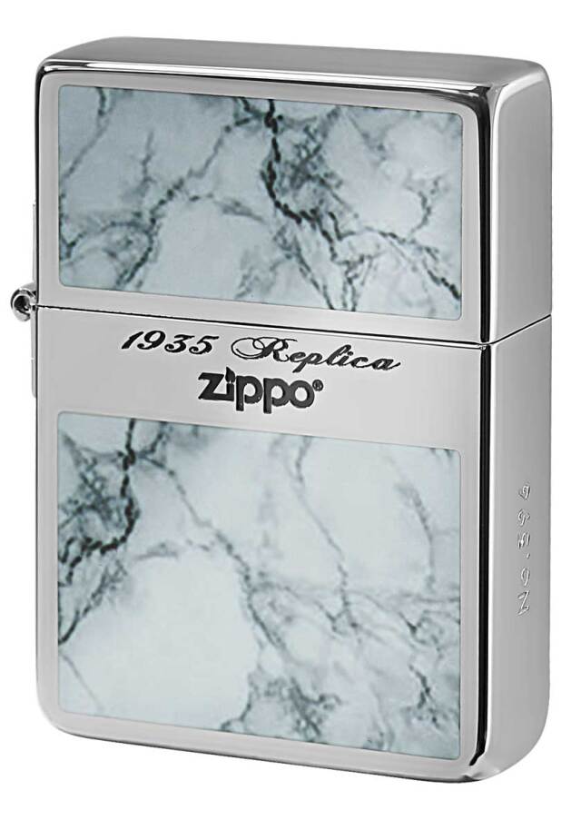 Zippo ジッポー 1935レプリカ Silver Marble シルバー マーブル 35MB-SW