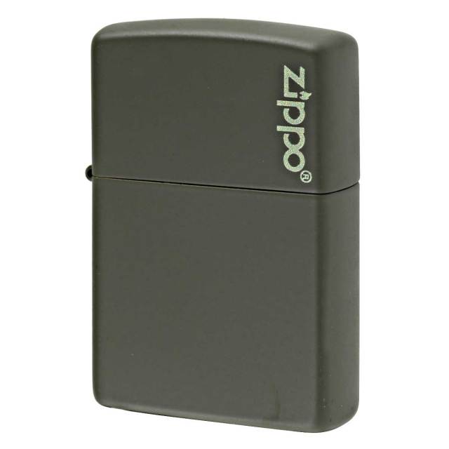Zippo ジッポー グリーン マット ジッポ ロゴ Green Matte Zippo Logo 221ZL メール便可
