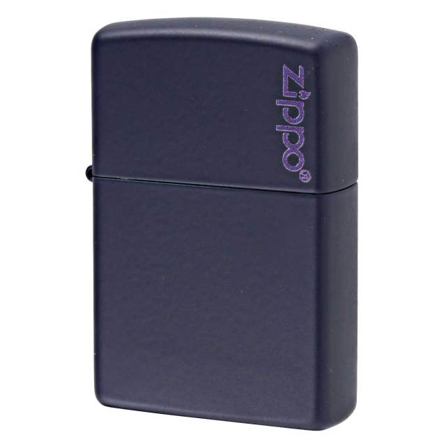 Zippo ジッポー ネイビー マット ジッポ ロゴ Navy Matte Zippo Logo 239ZL メール便可
