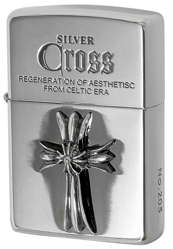 Zippo ジッポー クロス 十字架 メタル 純銀メタル いぶし仕上げ Cross Metal CRS-J メール便可