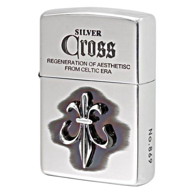 Zippo ジッポー クロス 十字架 メタル 純銀メタル いぶし仕上げ Cross Metal CRS-N メール便可