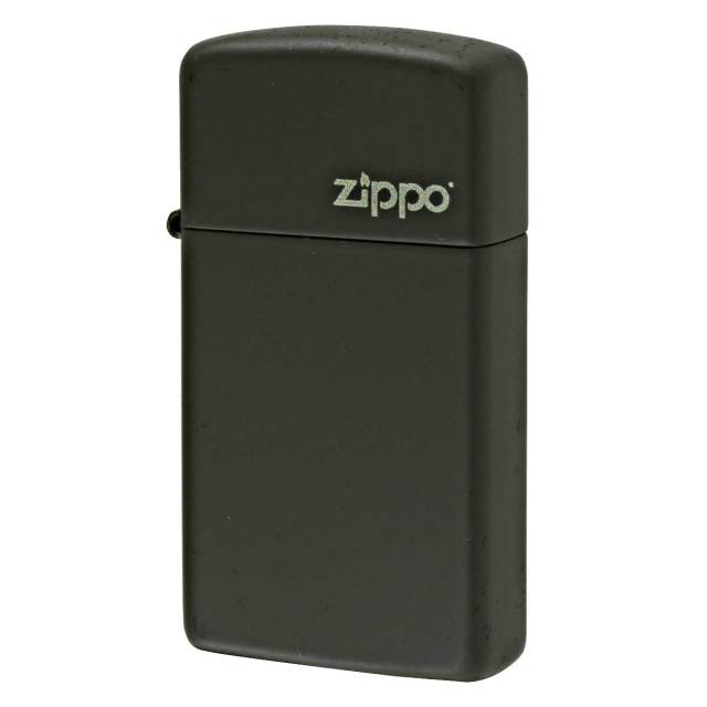Zippo ジッポー スリム グリーン マット ジッポ ロゴ SLIM Green Matte Zippo Logo 1627ZL メール便可