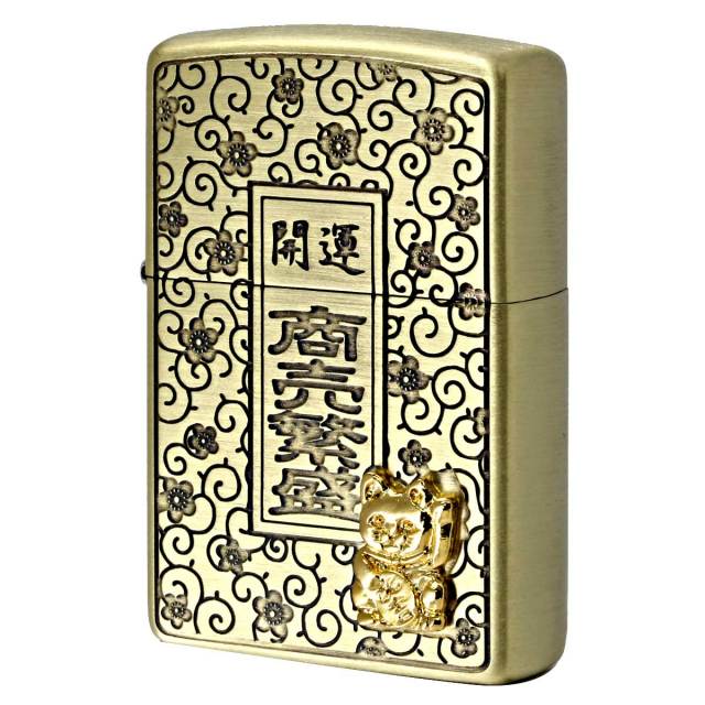 Zippo ジッポー 開運 ラッキー 幸運 招き猫 Lucky KM-BS メール便可