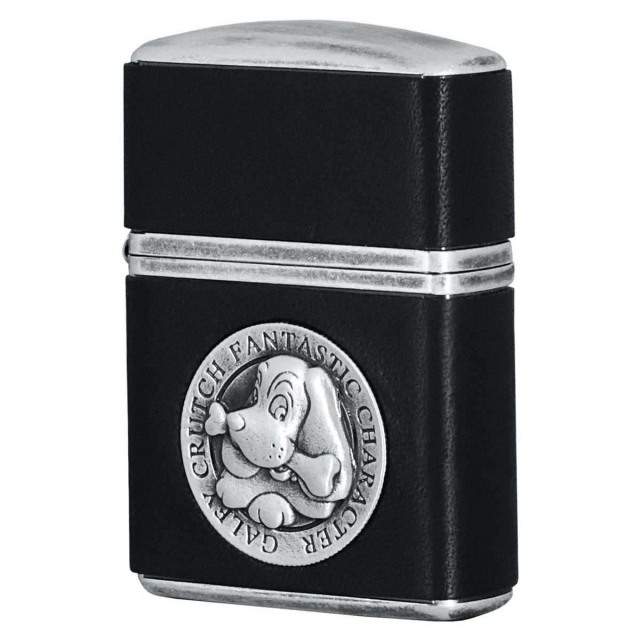 Zippo ジッポー アーマー ガルフィー レザーメタル エンブレム ブラック ARMOR GALFY 162 Leather Metal Emblem Black G162-BK