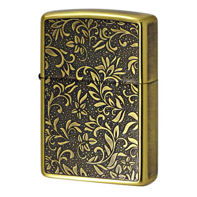 Zippo ジッポー アラベスク柄 両面 唐草 真鍮イブシ NK-KB メール便可