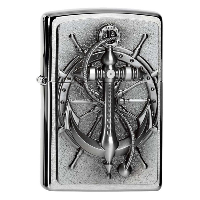 ヨーロッパ直輸入Zippo ジッポー イカリ アンカー Nautic Anchor Emblem  エンブレム貼り 2004290 メール便可